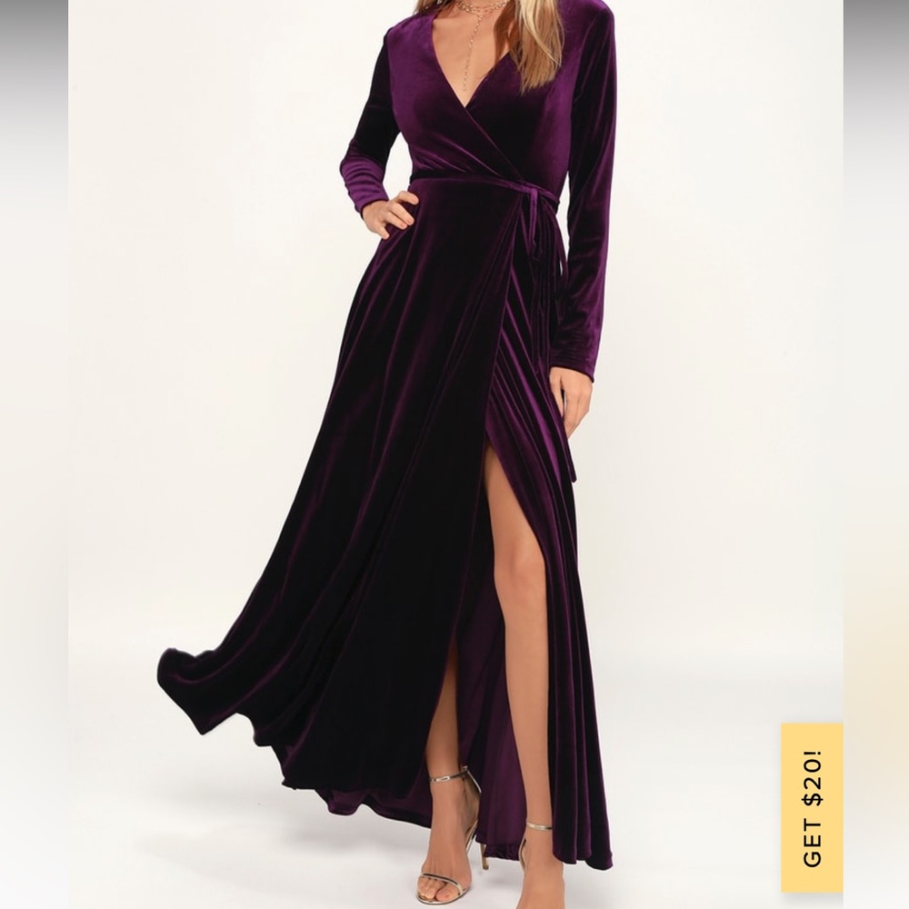 Lulu’s Velvet wrap dress
